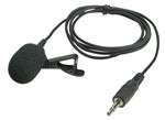 Califone LM319 Electret Lapel Microphone with windscreen and clip for hands-free voice projection in educational settings.